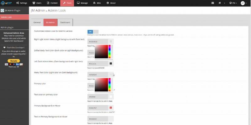 Colorsettings